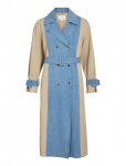 Vila - Vibera L/S Contrast Denim Trenchcoat - Vihmamantlid - 44