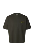 Selected - Slmrelaxemery Graphic Ss O-Neck Tee - L&uuml;hikeste varrukatega - XL