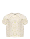Sleeper - Puff Linen Lounge Shirt In Daisies - L&uuml;hikeste varrukatega - XS