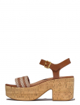 FitFlop - Platfforms V-Weave/Leather Heeled A/Strap Sandals - Platvormsandaalid - 42