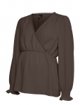 Vero Moda Maternity - Vmmalva Lace Ls Top Wvn Ga - Pikkade varrukatega - XL
