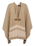 Lauren Ralph Lauren - Buckle-Trim Wool-Cashmere Sweater Poncho - Pont&scaron;od - L/XL