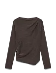 Vero Moda - Vmmille Ls Boatneck Lx Short Top Noos - Pikkade varrukatega - XS