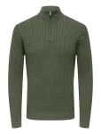 ONLY & SONS - Onsloui Reg 12 Cabel Half Zip Knit Noos - Poolpika lukuga džemprid - S