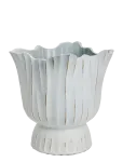 Lene Bjerre - Palazzo Flower Pot 24X23.5X23.5 Cm. White - Lillepotid - 24X 23.5X 23.5CM