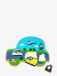 Barbo Toys - Peppa Pig Wooden Knob Puzzle Transport - Nupupusled - ONE SIZE