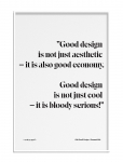 Olle Eksell - Design = Ekonomi Quote - Black & White - 50X70CM
