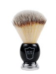 Parker - Black Chrome Handle Synthetic Bristle Shave Brush - Habemeajamispintslid - ONE SIZE