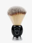 Parker - Black Chrome Handle Synthetic Bristle Shave Brush - Habemeajamispintslid - ONE SIZE