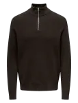 ONLY & SONS - Onsphil Reg 12 Struc Half Zip Knit Noos - Poolpika lukuga džemprid - XL