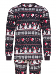 Happy Seasons - Christmas Heart Pajamas Navy - Pyjamas - L