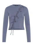 Monki - Long Sleeve Tie Top - Pikkade varrukatega - XS
