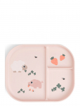 Done By Deer - Foodie Compartment Plate Tiny Farm Powder - S&ouml;&ouml;giaeg - 22X 18X H 2CM