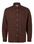 Selected - Slhregkylian Linen Ls Shirt - Linased s&auml;rgid - S