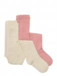 Minymo - 2-Pack Stockings W. Pattern - Sukkp&uuml;ksid - 68\74
