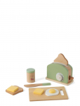 Dantoy - Toaster Set Wood In Gift Box - 9 Pcs - M&auml;nguk&ouml;&ouml;gi tarvikud - ONE SIZE