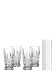 Nachtmann - Noblesse Latte Macchiato Glass 35Cl With Glass Straw 4-P - Joogiklaasid - 35 CL