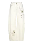 Coster Copenhagen - Embroidered Pants - Anna Fit - Barrel-teksad - 34