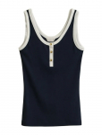 Gant - Contrast Color Ribbed Tank Top - Varrukateta - S