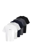 Jack & Jones - Jornorrebro Emb Tee Ss Cn 5Pk Mp - L&uuml;hikeste varrukatega - M