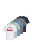 Jack & Jones - Jjelogo Tee Ss O-Neck 2 Col Ss25 5Pk Mp - L&uuml;hikeste varrukatega - M
