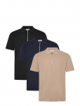 Jack & Jones - Jjmax Knit Zip Polo Ss 3Pk Mp - L&uuml;hikeste varrukatega kootud polos&auml;rgid - XL