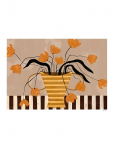 The Poster Club - The Poster Club X Frankie Penwill - Flowers In Yellow Striped Vase - Botaanika - 50X 70CM