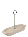 Peugeot - Linea Keramisk Bakke Med H&aring;ndtag, Cremehvid - Kandikud - 16 CM