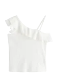 Lindex - Top In Slub Jersey With One Shoulder Design - Varrukateta - 158/164
