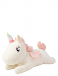 Teddykompaniet - Kramis, Liggande Enh&ouml;rning, Stor, Vanilj - Pehmed loomad - 52 CM