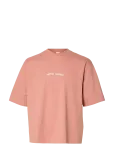 Selected - Slhboxyliam Ss O-Neck Tee Hotel Amour - L&uuml;hikeste varrukatega - L