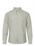 Lindbergh - Wide Striped Cotton/Linen Shirt L/S - Vabaaja s&auml;rgid - XXL