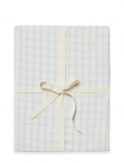Garbo&Friends - Muslin Fitted Sheet Junior, 70X140X20 Cm, Gingham Sky Blue - Voodilinad - 90X200X53