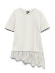 Vero Moda - Vmbrit Ss O-Neck Lace T-Shirt Jrs Exp - L&uuml;hikeste varrukatega - XL