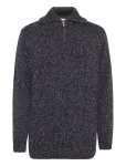 Knowledge Cotton Apparel - Quater Zip Sweater - Poolpika lukuga džemprid - S