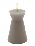 Sirius Home - Nordisk Skulptur, Sille Kegle &Oslash;6,5X10 Cm, Warm Gray - LED-k&uuml;&uuml;nlad - ONE SIZE