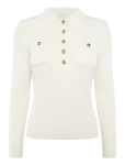 Lauren Ralph Lauren - Rib-Knit Long-Sleeve Polo Sweater - Pikkade varrukatega - S