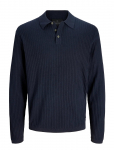 Jack & Jones - Jprblakai Knit Polo Ls Styd Ss26 - Pikkade varrukatega kootud polos&auml;rgid - XXL