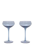 Here's How - Glas Coupe The Lou- Set Om 2-  Bl&aring; - Kokteiliklaasid - ONE SIZE