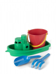 Dantoy - Classic Recycled Boat Set, Green Boat 4 Pcs. - Paadid - 30X14X16CM