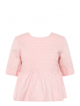 GANNI - Cotton Poplin Open Back Smock Blouse - L&uuml;hikeste varrukatega - 38