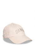 Ganni - Washed Cotton Canvas Cap Emb - Nokam&uuml;tsid - ONE SIZE