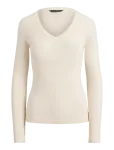 Lauren Ralph Lauren - Rib-Knit Long-Sleeve V-Neck Top - Džemprid - XXXL