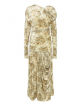 Ganni - Golden Floral Ruched Dress - &Otilde;htukleidid - 42