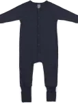 Smallstuff - Night Suit, Navy Drop Needle, Merino Wool - Pidžaama kombinesoonid - 62