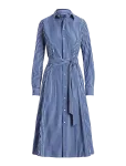 Polo Ralph Lauren - Belted Striped Cotton Shirtdress - P&otilde;lveni ja midi - 32