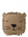 NOBODINOZ - Lion Face Embroidery Cushion 34X34 - Padjad - ONE SIZE