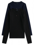 Tommy Jeans - Tjw 2Pack Slim Essential Rib Ls - Pikkade varrukatega - XL