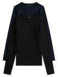 Tommy Jeans - Tjw 2Pack Slim Essential Rib Ls - Pikkade varrukatega - XL
