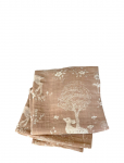 Majvillan - Summer Fields Brown Muslin Blanket 110X110 Cm - Musliintekid - 110X110CM